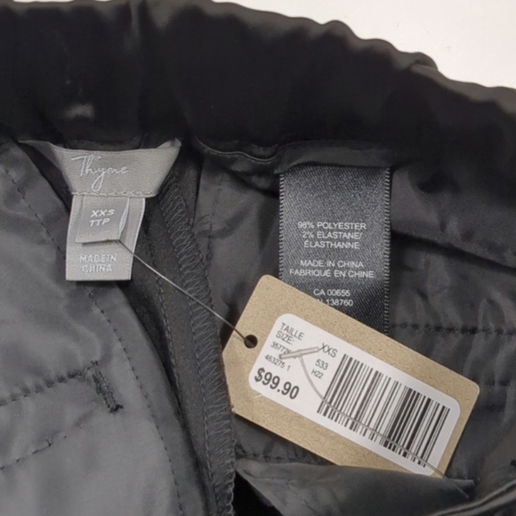 NWT Thyme Maternity Satin Pull On Wide Leg Pants Size XXS - Picture 4 of 5